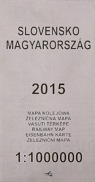 Slovakia & Hungary Railway Map 2015 (Eurosprinter)